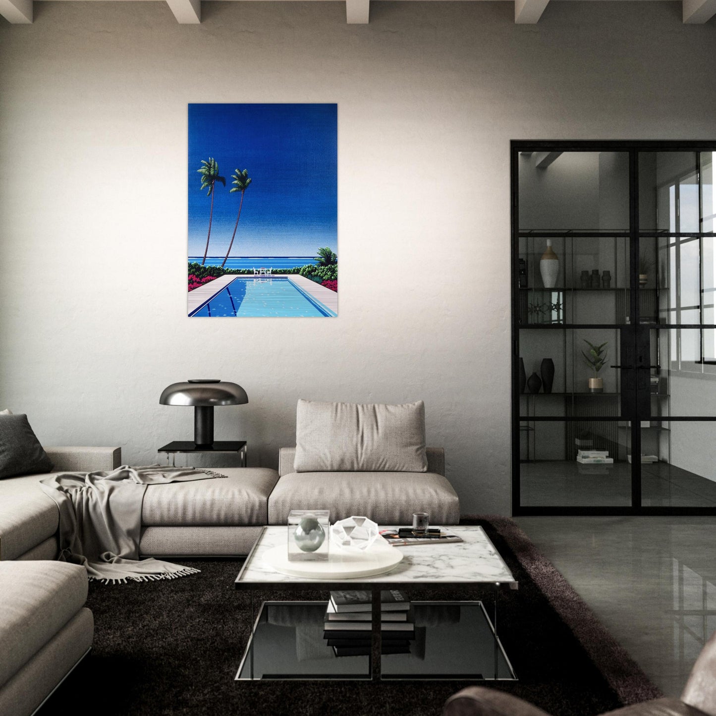 Watermelon Pool - Hiroshi Nagai Brushed Aluminum Print - 70x100 cm / 28x40 inches | Hiroshi Nagai Aluminum Print | Hiroshi Nagai Prints