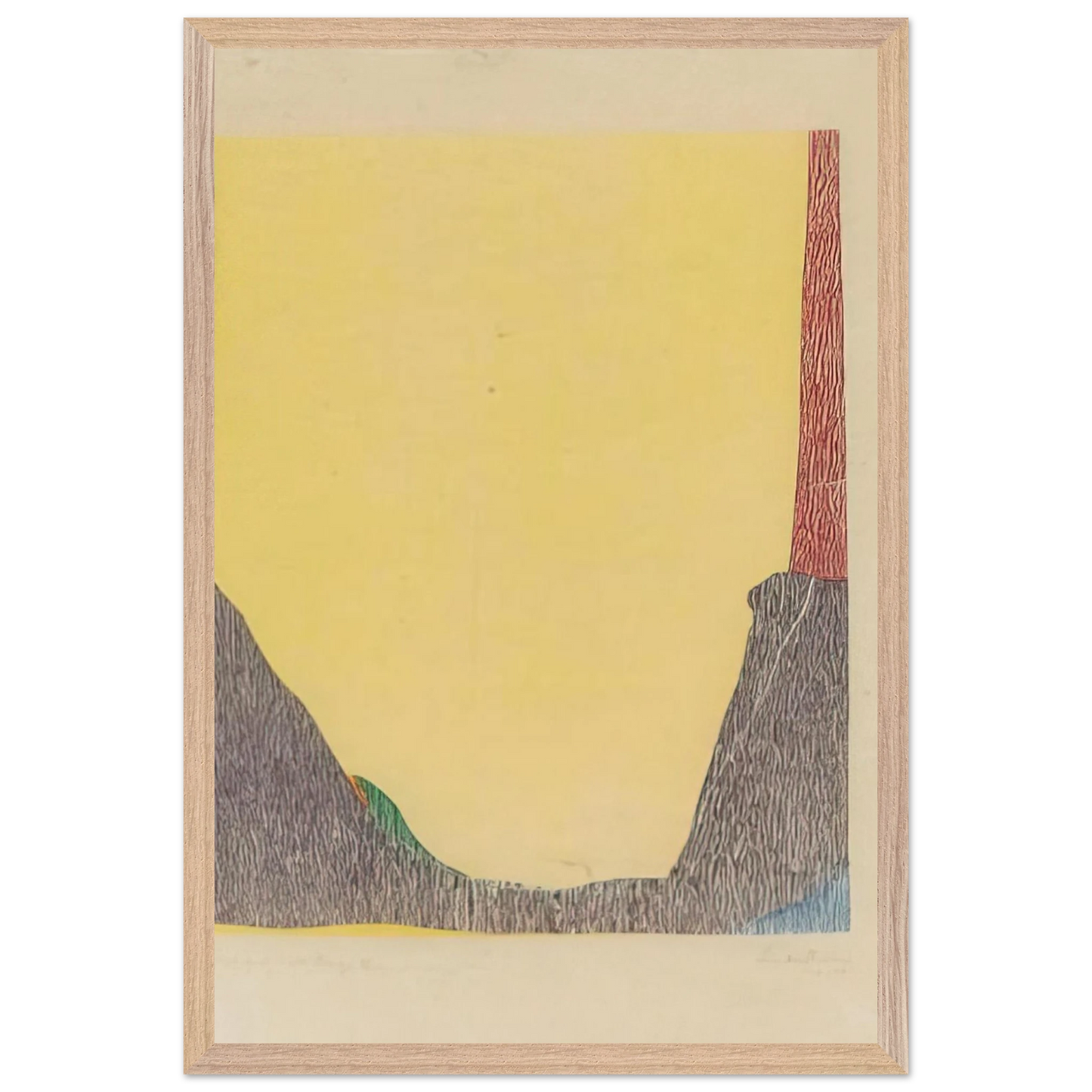 Helen Frankenthaler - East and Beyond - 1973 Wall art - A3 (29.7 x 42  cm) - Premium Wooden Framed Poster With Fine Art Paper-canvas - Black frame