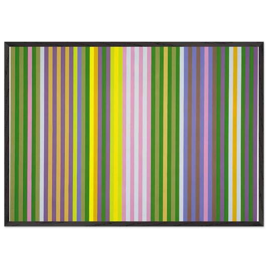 Zebra - 1969 - Gene Davis 70x100 cm / 28x40 inches Framed Art Print – Black Wooden Frame