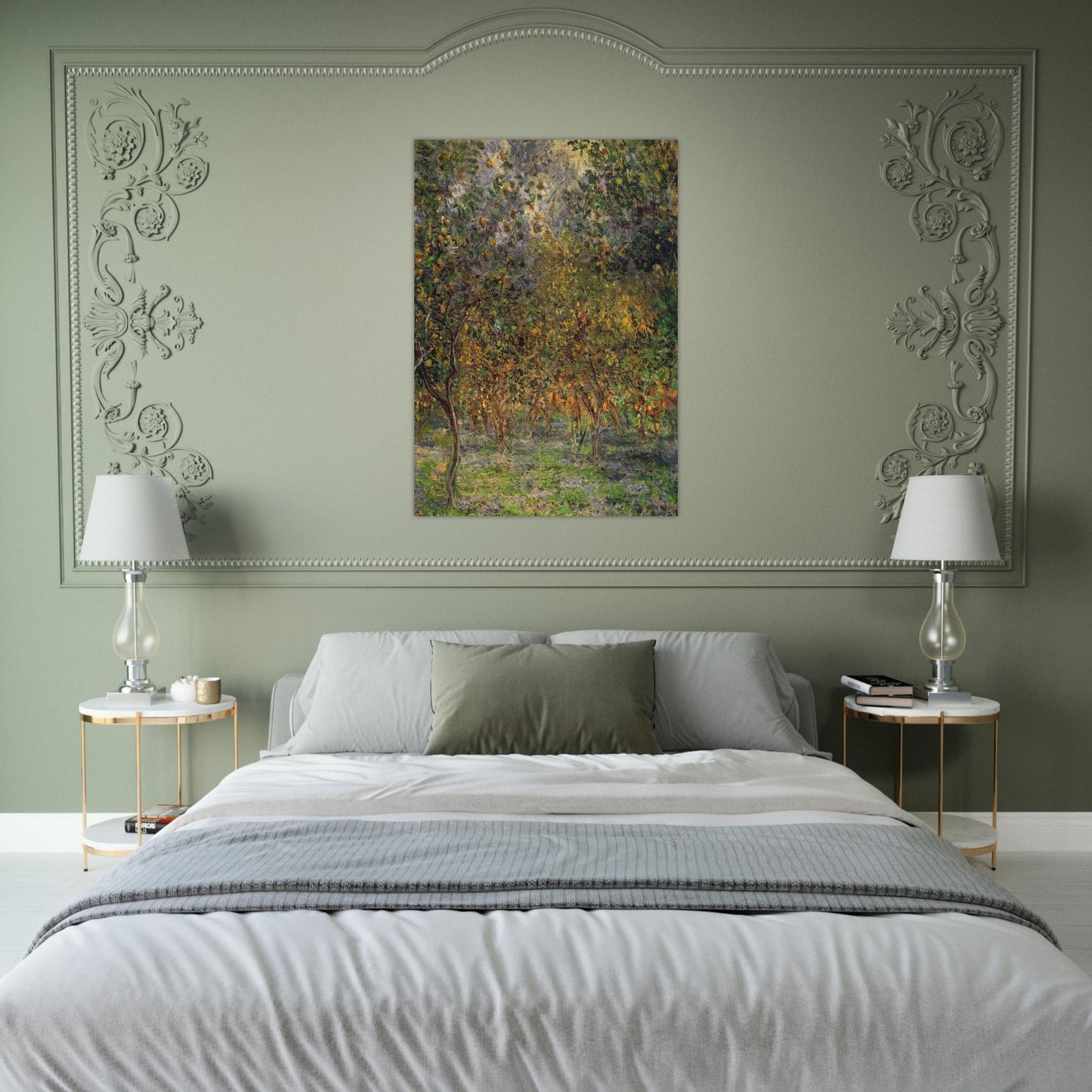 Under the Lemon Trees - claude monet Brushed Aluminum Print - 70x100 cm / 28x40 inches | claude monet Aluminum Print | claude monet Prints