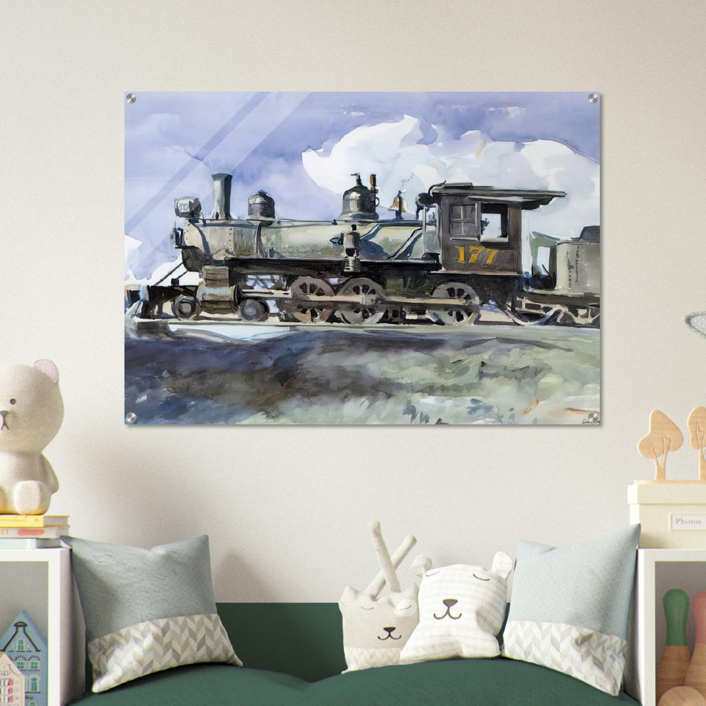 D. and R. G. Locomotive - Edward Hopper Acrylic Print - 70x100 cm / 28x40″ inches