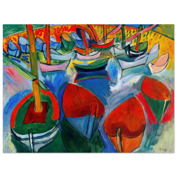 Raoul Dufy - BOATS AT MARTIGUES 1908  75x100 cm / 30x40inches Fine Art Poster
