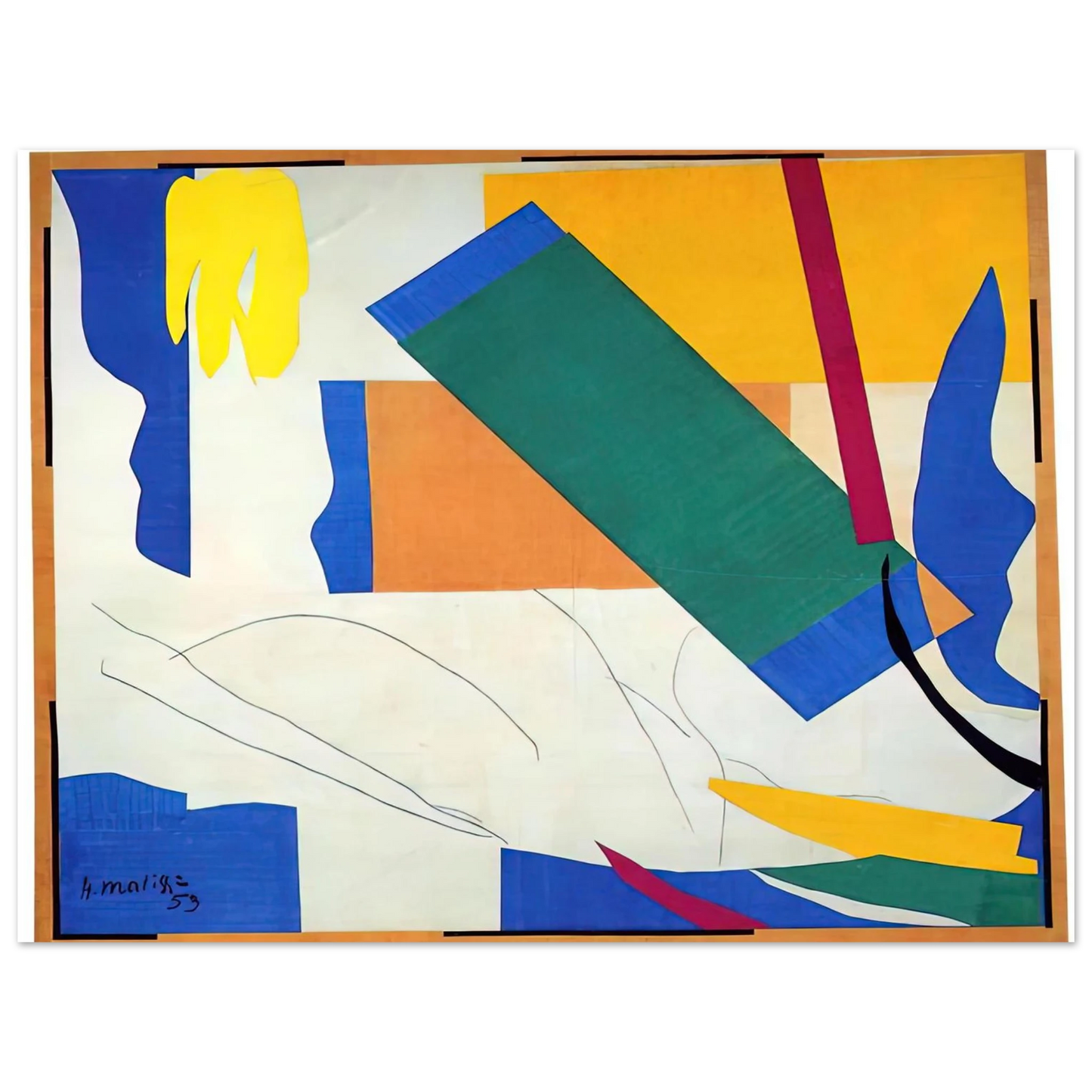 Henri Matisse - MEMORY OF OCEANIA  75x100 cm / 30x40inches Fine Art Poster