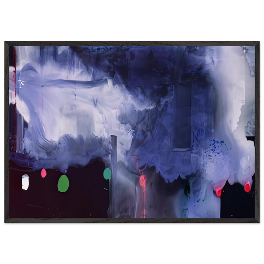 Star Gazing 1989- - Helen Frankenthaler 70x100 cm / 28x40 inches Framed Art Print – Black Wooden Frame