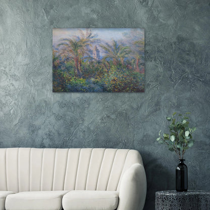 Garden in Bordighera, Impression of Morning - claude monet Brushed Aluminum Print - 70x100 cm / 28x40 inches | claude monet Aluminum Print | claude monet Prints