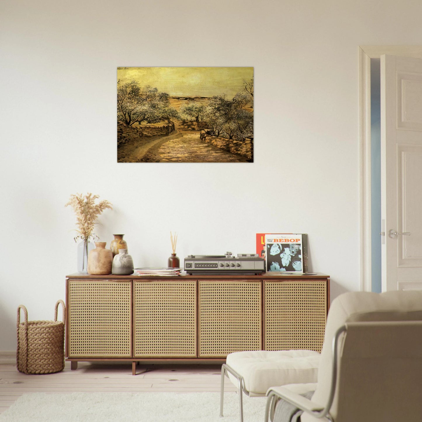 THE LANE TO PORT LLIGAT WITH VIEW OF CAP CREUS - Salvador Dali Brushed Aluminum Print - 70x100 cm / 28x40 inches | Salvador Dali Aluminum Print | Salvador Dali Prints