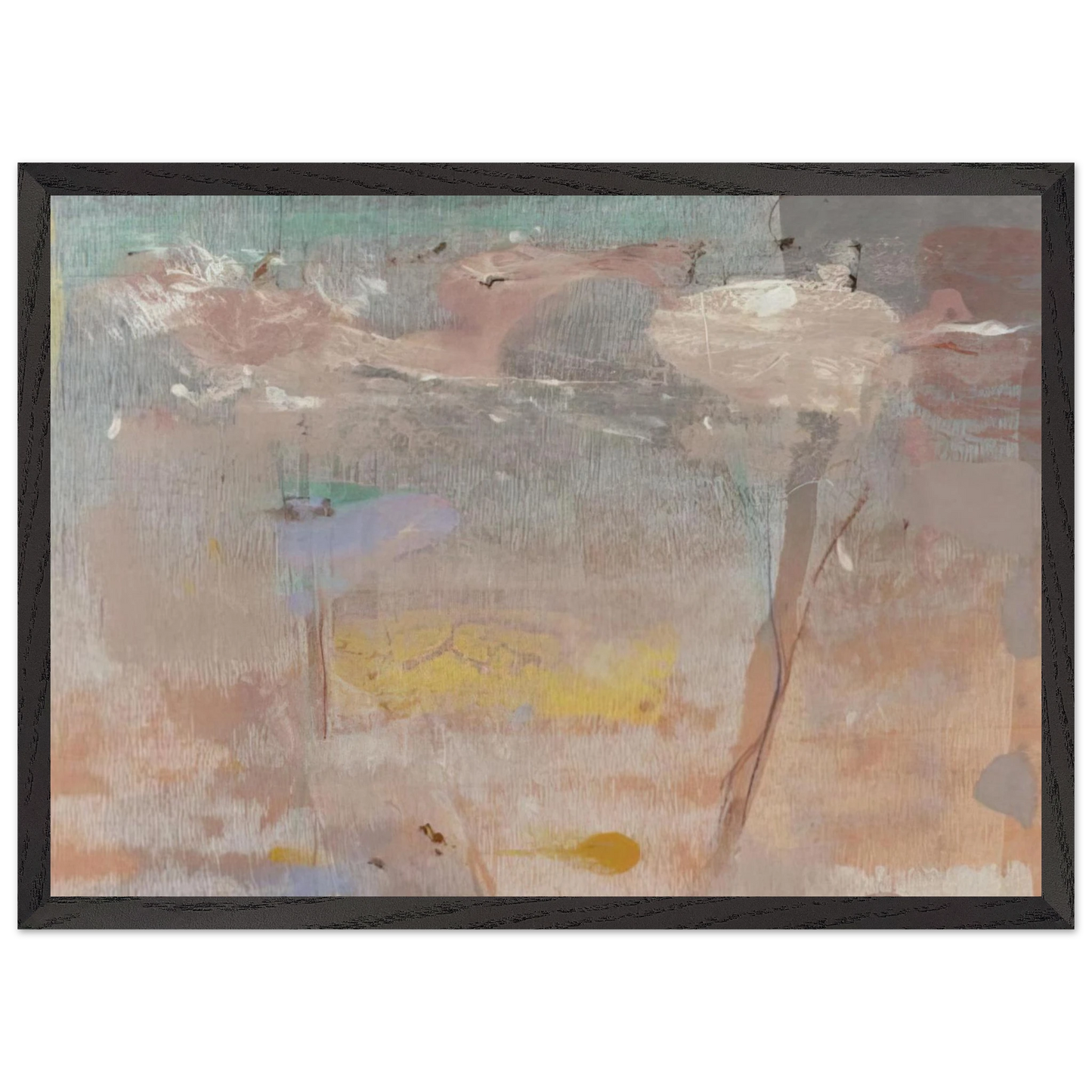 Helen Frankenthaler - Monotype I - 1981 Wall art - 30x40 cm / 12x16 inches - Premium Wooden Framed Poster With Fine Art Paper-canvas - Black frame