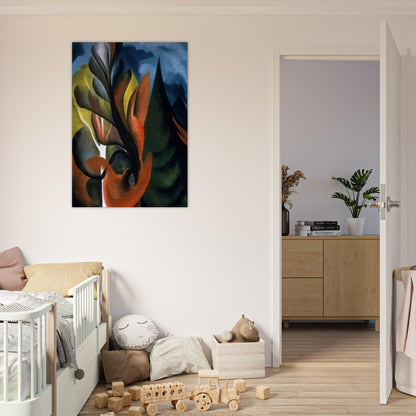 Maple and Cedar, Lake George - Georgia O'Keeffe Brushed Aluminum Print - 70x100 cm / 28x40 inches | Georgia O'Keeffe Aluminum Print | Georgia O'Keeffe Prints