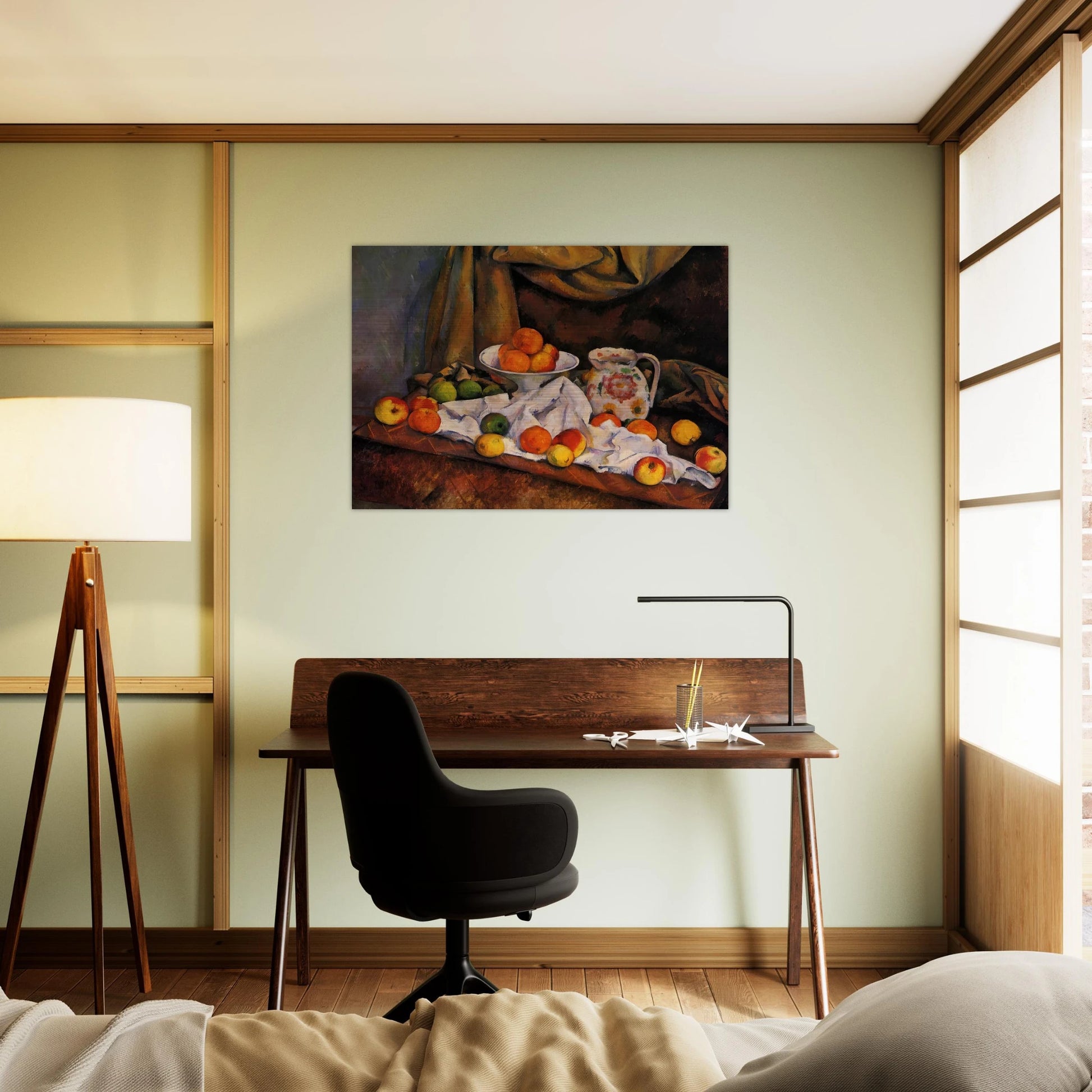 Fruit Bowl, Pitcher and Fruit - Paul Cézanne Brushed Aluminum Print - 70x100 cm / 28x40 inches | Paul Cézanne Aluminum Print | Paul Cézanne Prints