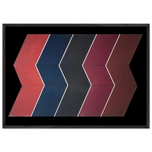 Cut Series 4 - 1967 - Thomas Downing 70x100 cm / 28x40 inches Framed Art Print – Black Wooden Frame