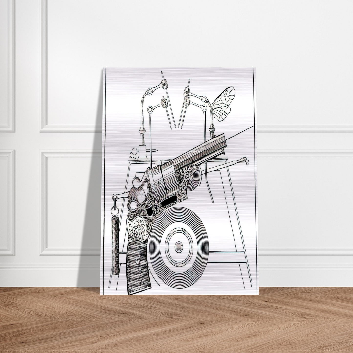 The Harmonious Fagot Illustration for The Misfortunes of the Immortals - Max Ernst Brushed Aluminum Print - 70x100 cm / 28x40 inches | Max Ernst Aluminum Print | Max Ernst Prints