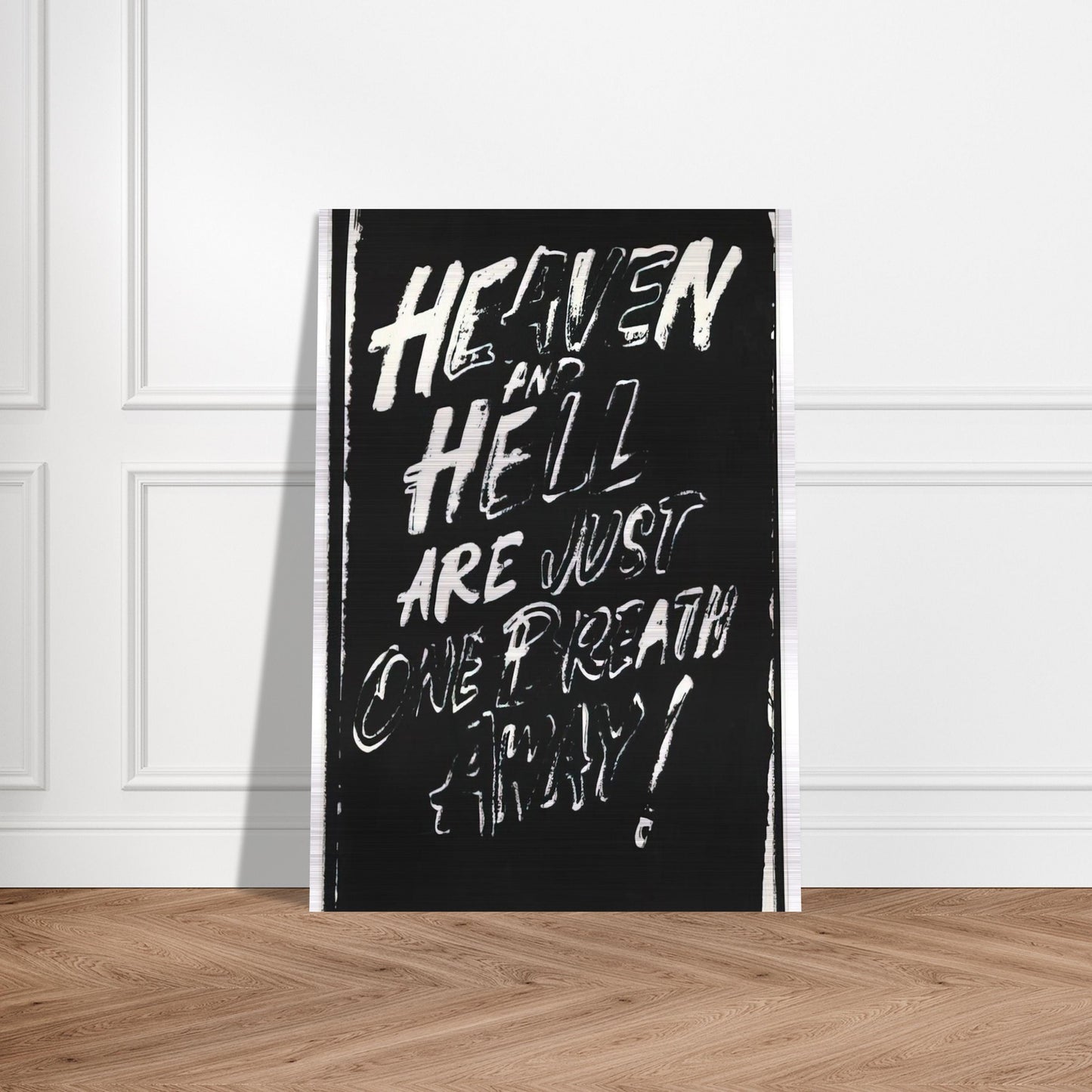Heaven and Hell Are Just One Breath Away! - Andy Warhol Brushed Aluminum Print - 70x100 cm / 28x40 inches | Andy Warhol Aluminum Print | Andy Warhol Prints