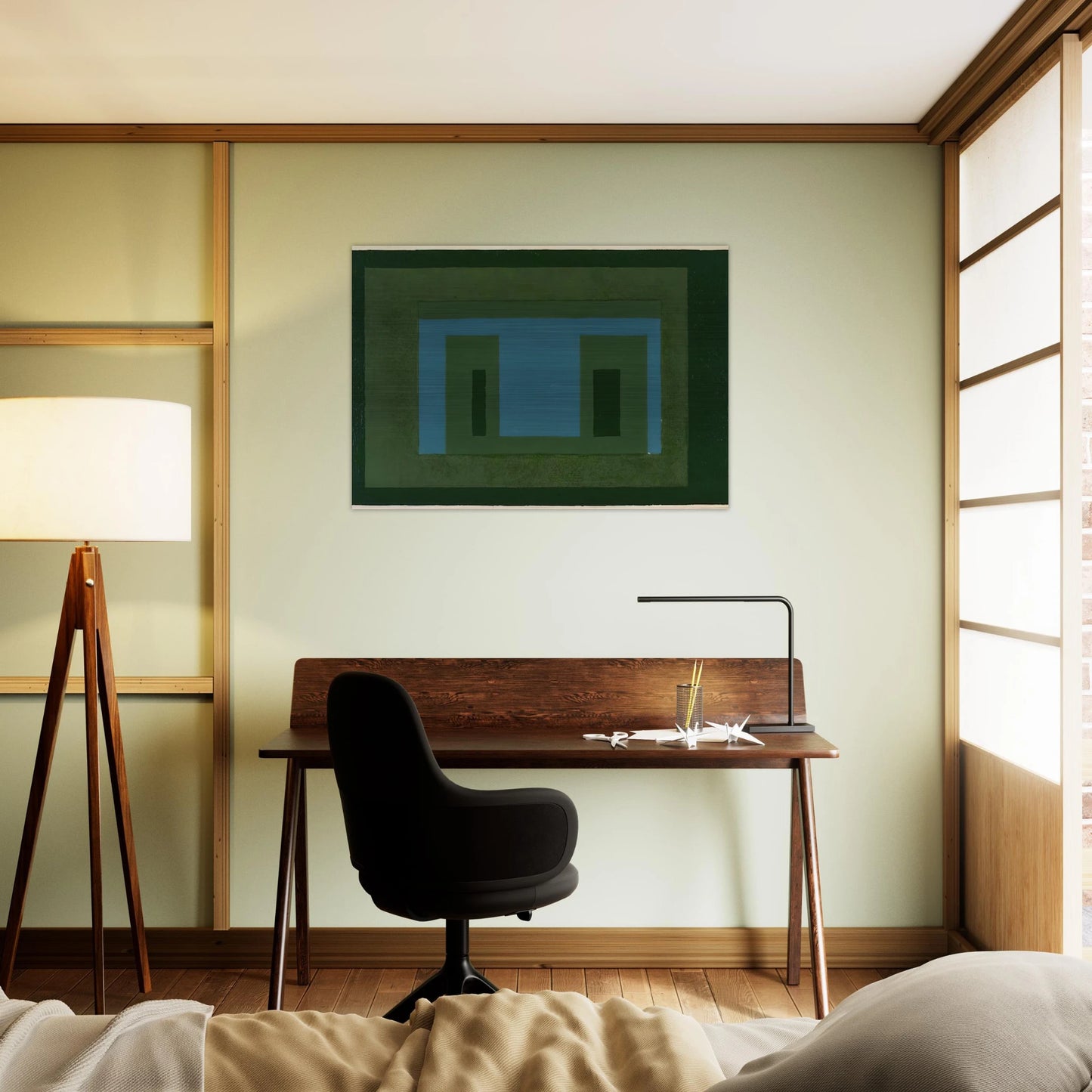VARIANT ADOBE 1962 - Josef Albers Brushed Aluminum Print - 70x100 cm / 28x40 inches | Josef Albers Aluminum Print | Josef Albers Prints