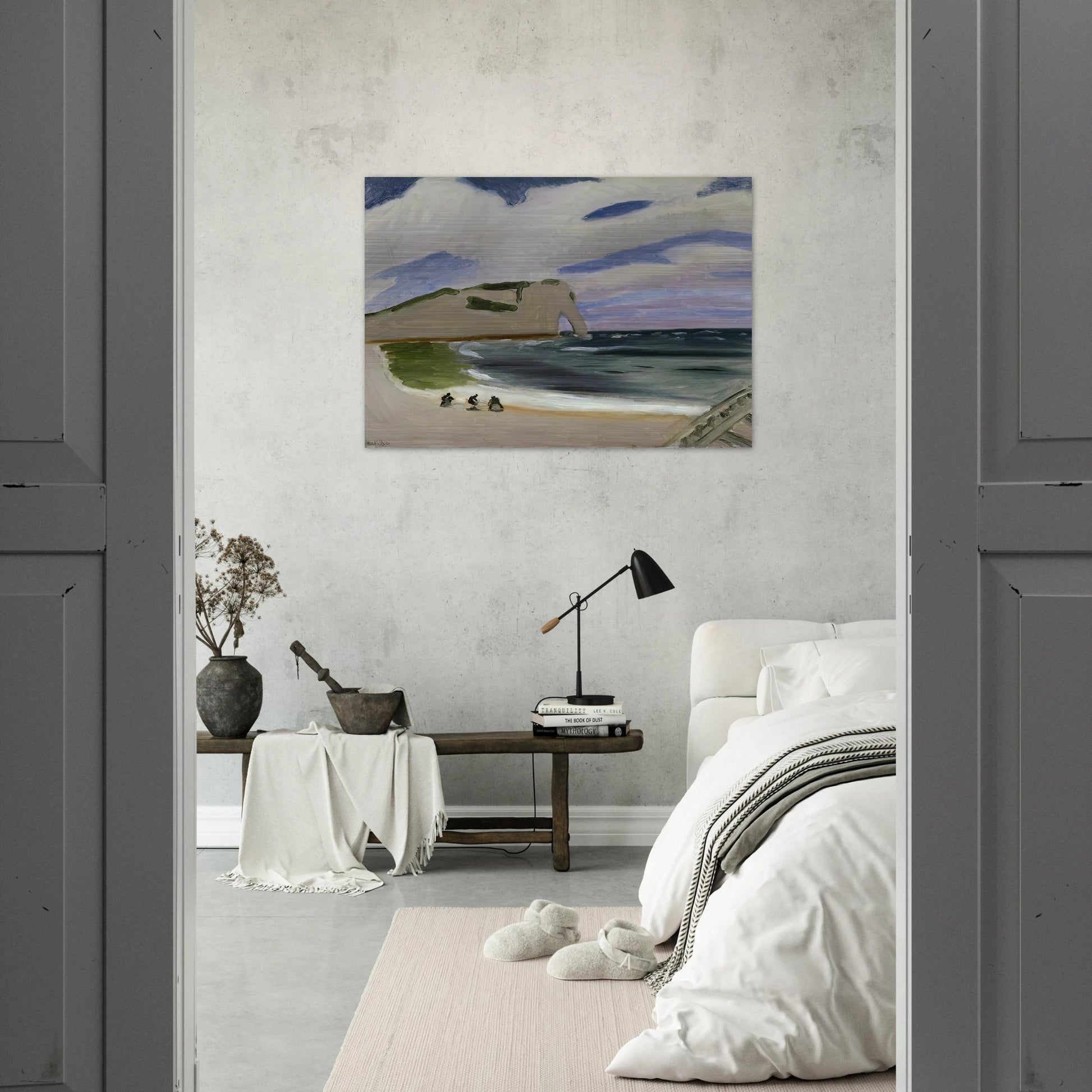 WOMEN ON THE BEACH ETRETAT 1920 - Henri Matisse Brushed Aluminum Print - 70x100 cm / 28x40 inches | Henri Matisse Aluminum Print | Henri Matisse Prints