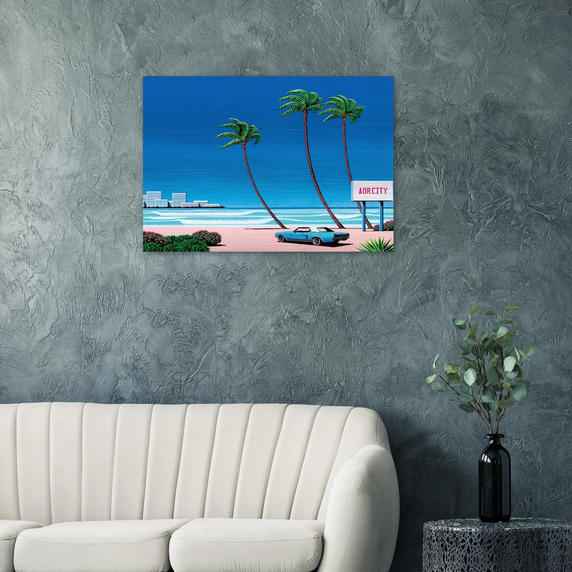 Light Mellow Sealine - Hiroshi Nagai Brushed Aluminum Print - 70x100 cm / 28x40 inches | Hiroshi Nagai Aluminum Print | Hiroshi Nagai Prints