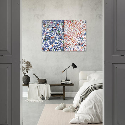 Blanc - Tachisme - Simon Hantai Acrylic Print - 70x100 cm / 28x40″ inches