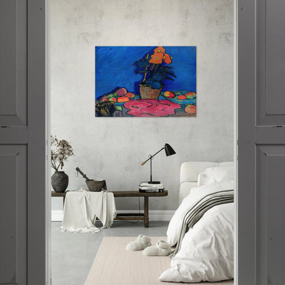 STILL LIFE WITH BEGONIA 1911 - Alexej von Jawlensky Brushed Aluminum Print - 70x100 cm / 28x40 inches | Alexej von Jawlensky Aluminum Print | Alexej von Jawlensky Prints