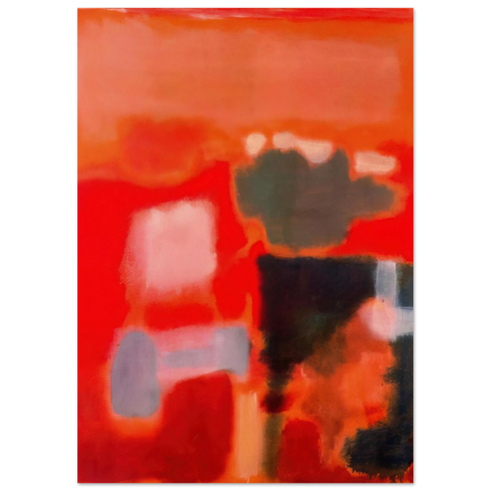 Mark Rothko - No.1 - 1949 Wall Art - 21x29.7 cm / 8x12" - Premium Wooden Framed Poster With Fine Art Paper-canvas - Black frame