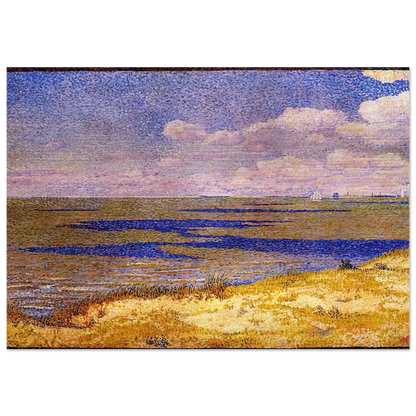 VIEW OF THE RIVER SCHELDT 1893 - Theo van Rysselberghe Brushed Aluminum Print - 70x100 cm / 28x40 inches | Theo van Rysselberghe Aluminum Print | Theo van Rysselberghe Prints
