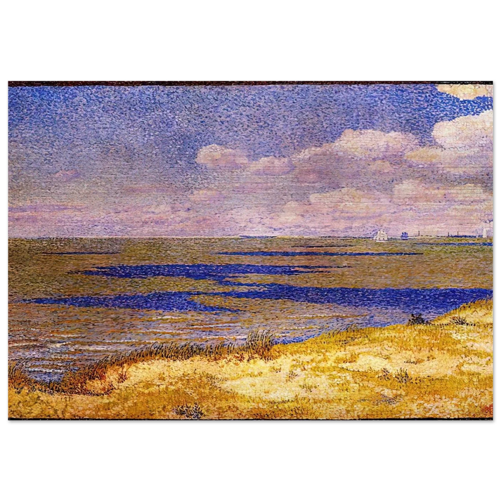 VIEW OF THE RIVER SCHELDT 1893 - Theo van Rysselberghe Brushed Aluminum Print - 70x100 cm / 28x40 inches | Theo van Rysselberghe Aluminum Print | Theo van Rysselberghe Prints
