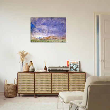 Thunderstorm on the Oregon Trail - Childe Hassam Brushed Aluminum Print - 70x100 cm / 28x40 inches | Childe Hassam Aluminum Print | Childe Hassam Prints