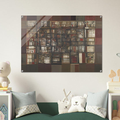 A biblioteca em fogo - 1974 - Maria Helena Vieira da Silva Acrylic Print - 70x100 cm / 28x40″ inches