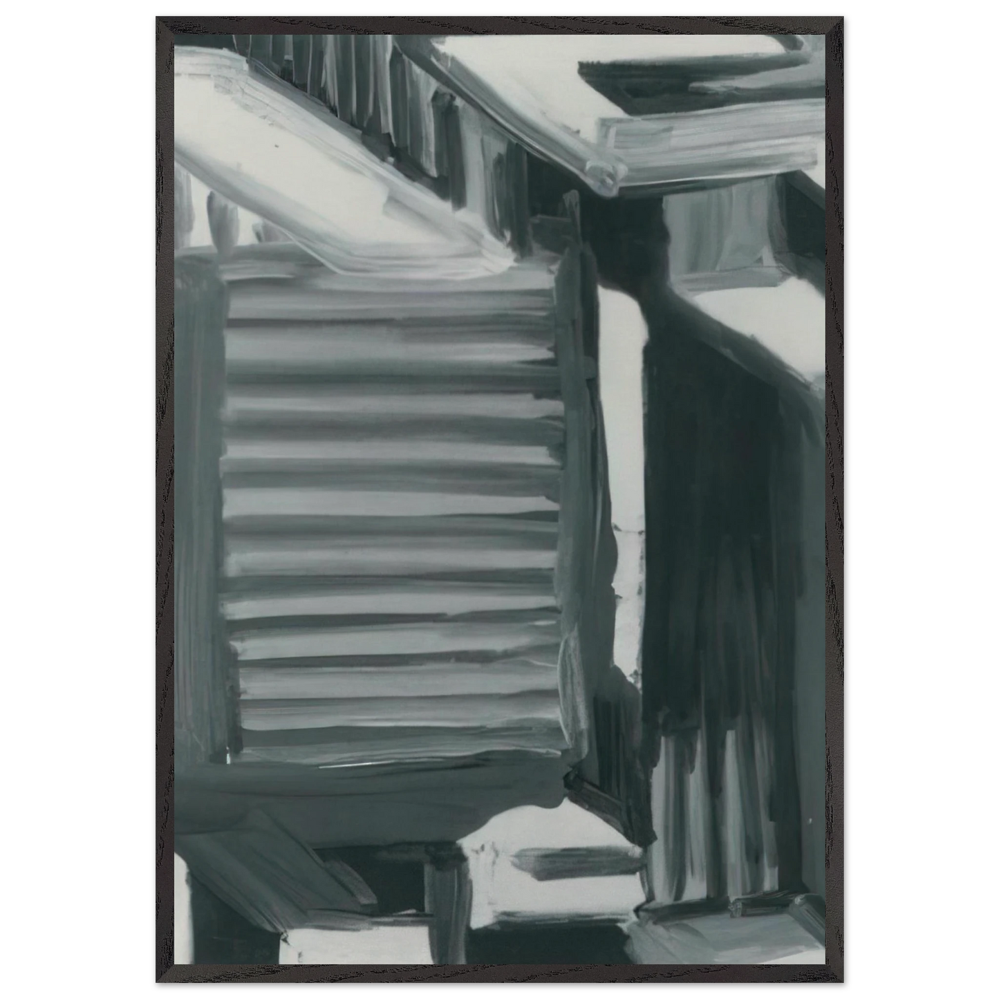 TOWNSCAPE 1968 2 - Gerhard Richter 70x100 cm / 28x40 inches Framed Art Print – Black Wooden Frame
