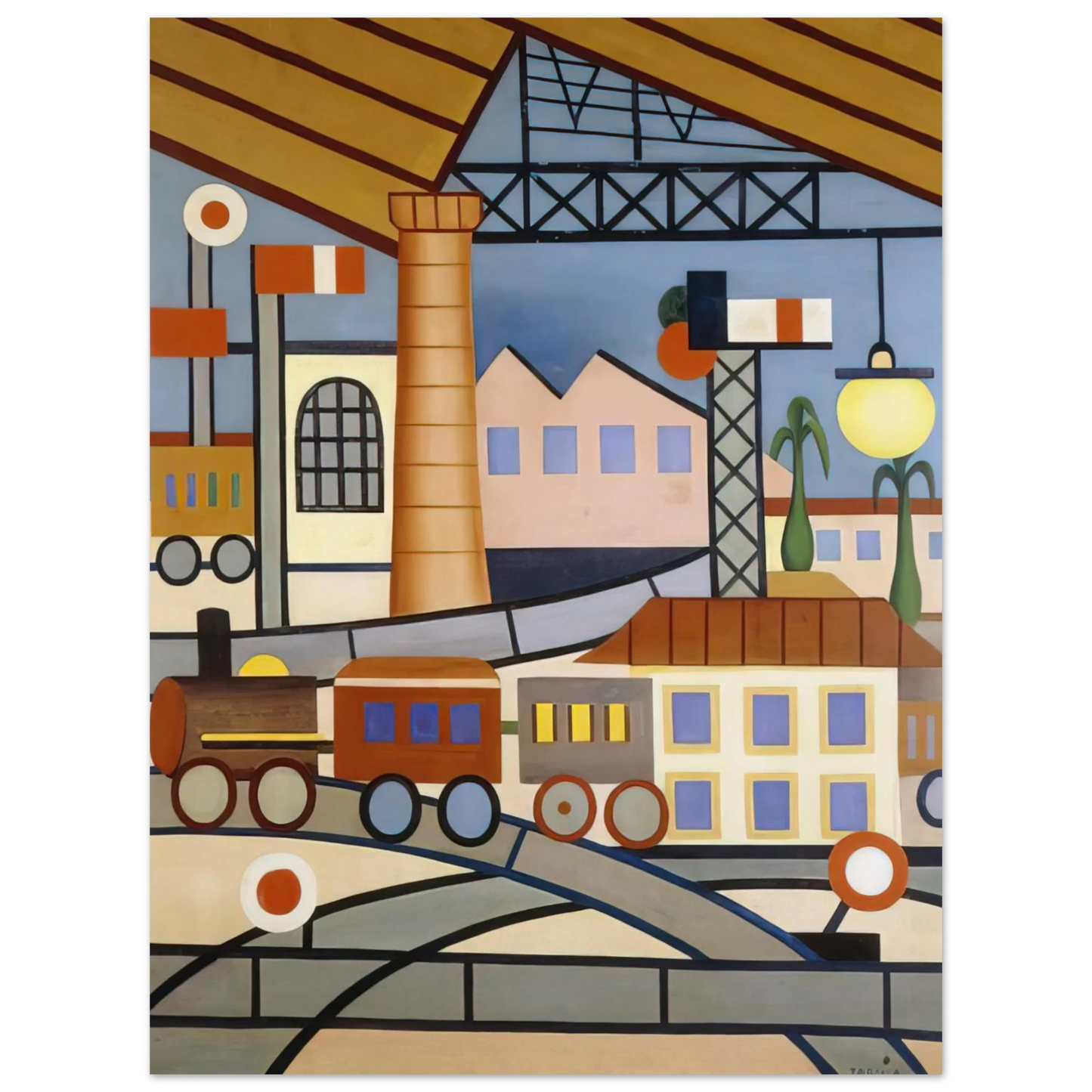 Tarsila do Amaral - A Gare  75x100 cm / 30x40inches Fine Art Poster