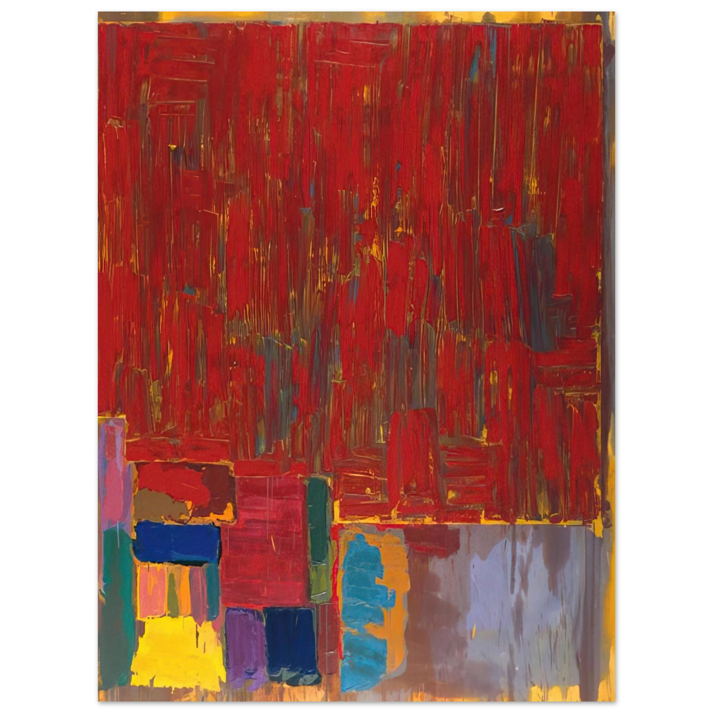 John Hoyland - Saracen - 1977  75x100 cm / 30x40inches Fine Art Poster