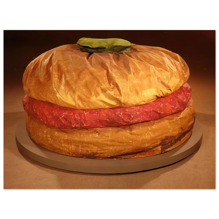 Claes Oldenburg - FLOOR BURGER GIANT HAMBURGER 1962  75x100 cm / 30x40inches Fine Art Poster