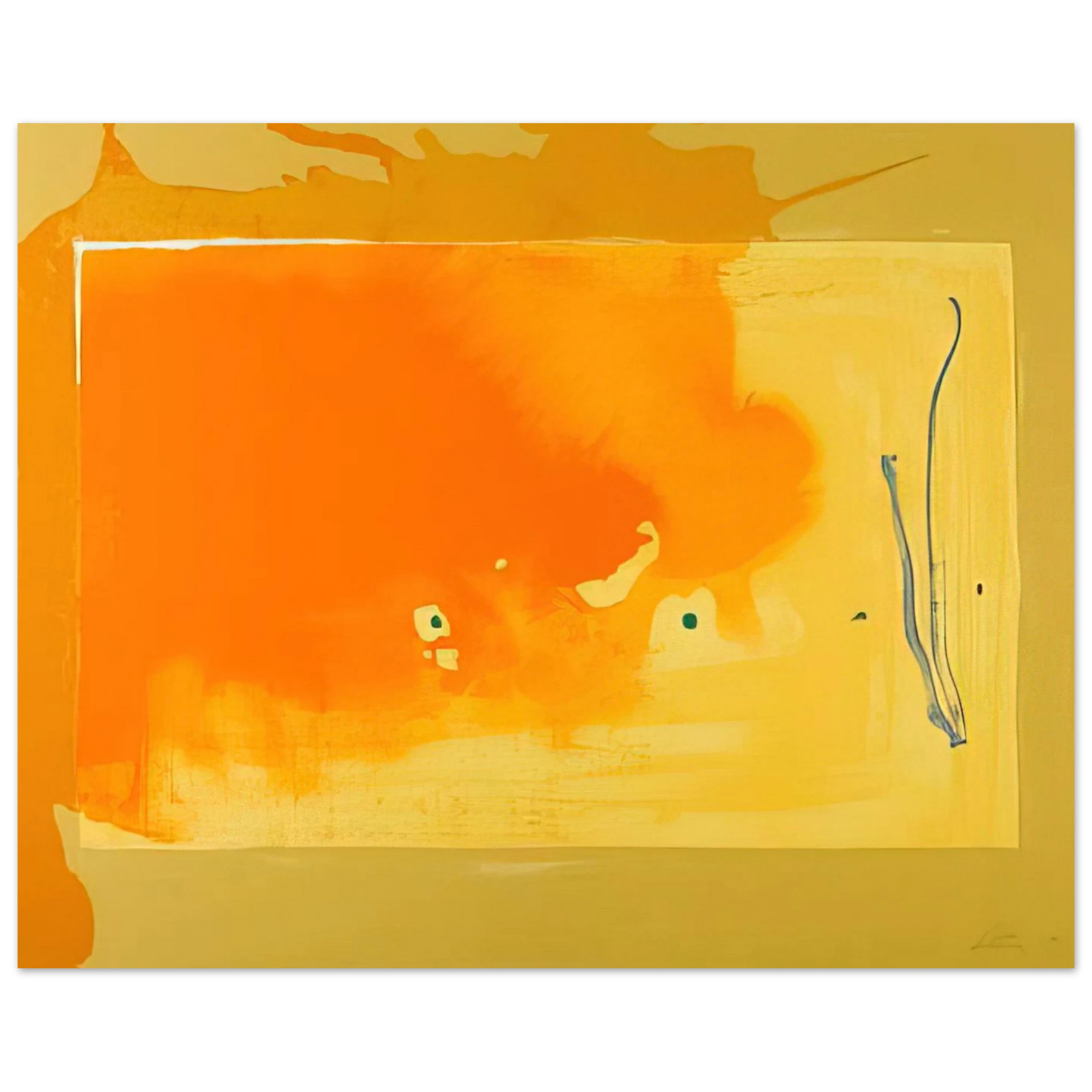 Helen Frankenthaler - Bilbao - 1998 Wall art - A3 (29.7 x 42  cm) - Premium Wooden Framed Poster With Fine Art Paper-canvas - Black frame