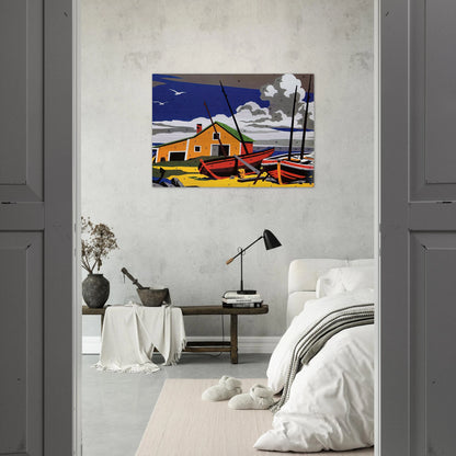 Do It Yourself  Seascape  - Andy Warhol Brushed Aluminum Print - 70x100 cm / 28x40 inches | Andy Warhol Aluminum Print | Andy Warhol Prints
