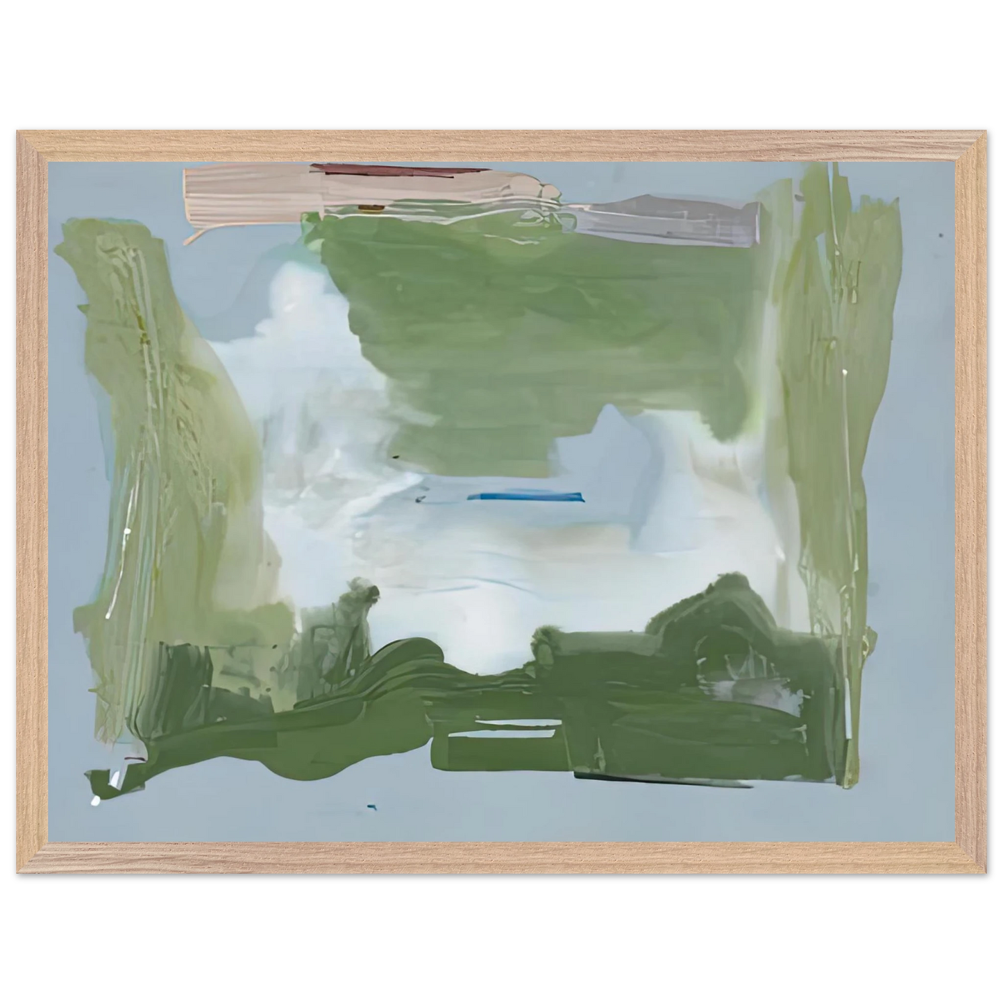 Helen Frankenthaler - Lush Spring, 1975- Wall Art - 30x40 cm / 12x16 inches - Premium Wooden Framed Poster With Fine Art Paper-canvas - White frame