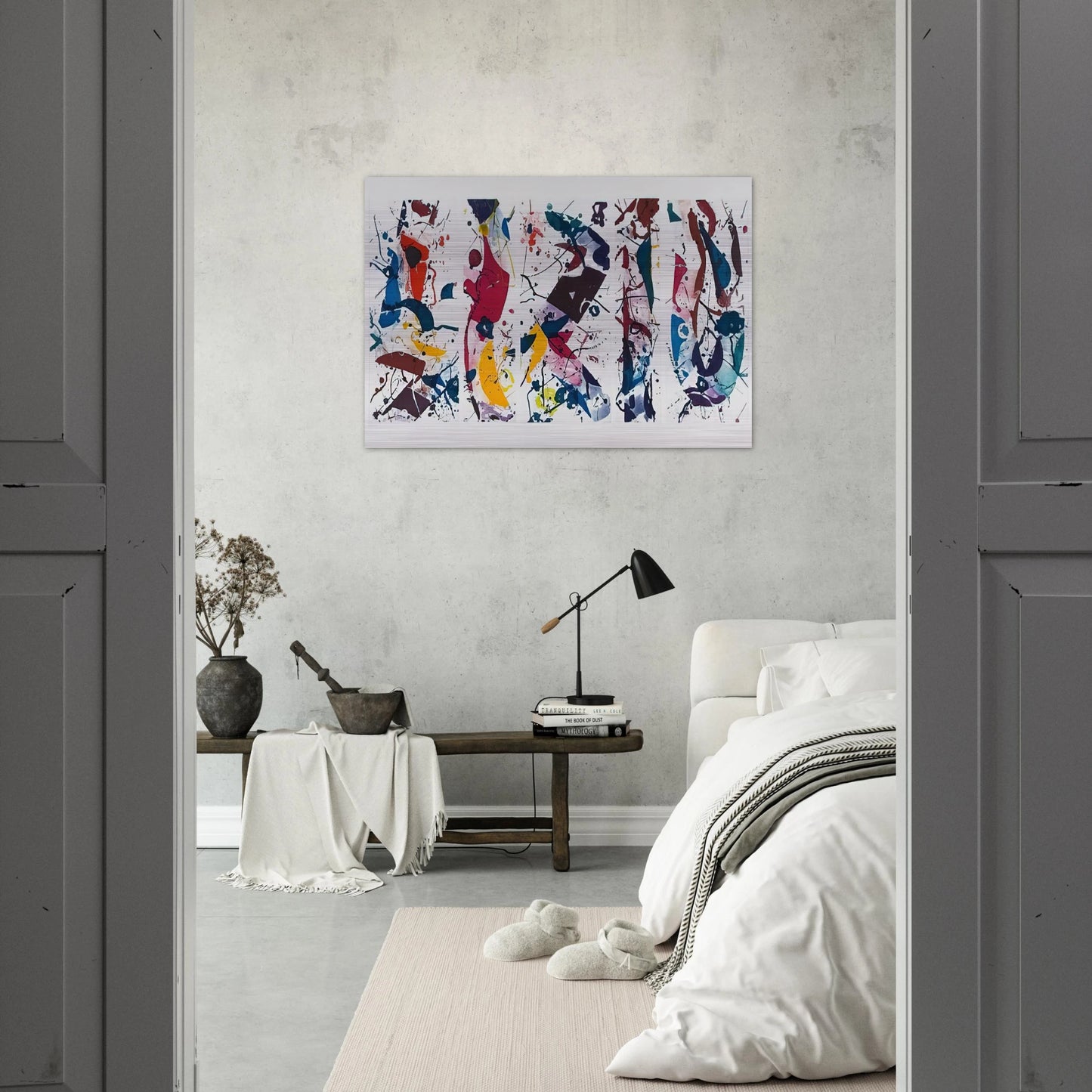 Untitled SFE 020  Lembark I53  - Sam Francis Brushed Aluminum Print - 70x100 cm / 28x40 inches | Sam Francis Aluminum Print | Sam Francis Prints