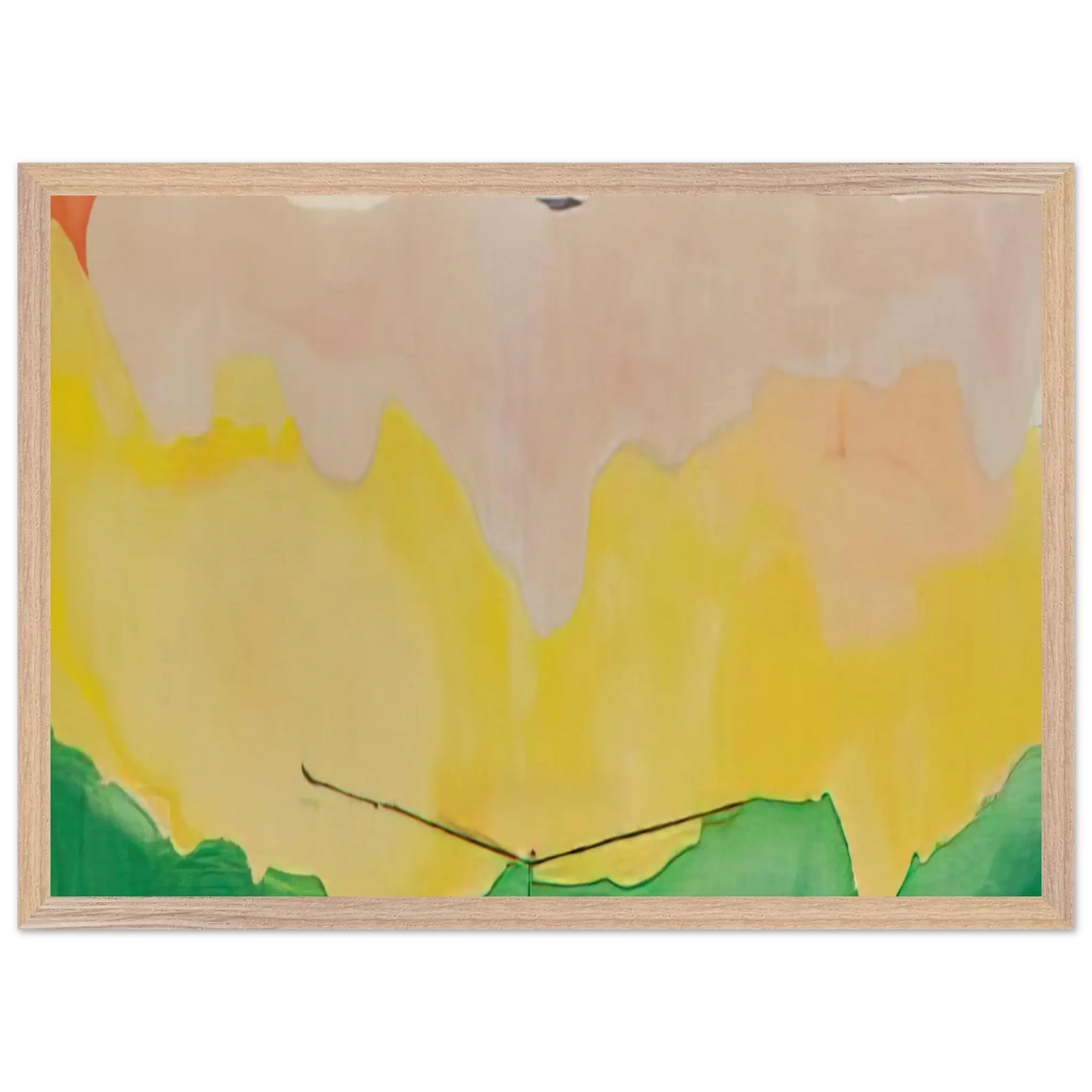 Helen Frankenthaler - Boulevard - 1973 Wall art - 50x70 cm / 20x28 Inches - Premium Wooden Framed Poster With Fine Art Paper - White frame