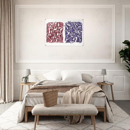 Tabula - 1981 - Simon Hantai Acrylic Print - 70x100 cm / 28x40″ inches