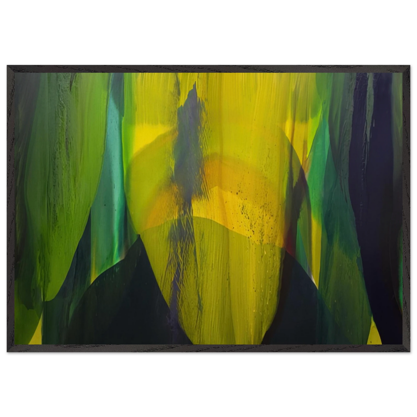 Phenomena Lasting Dawn - Paul Jenkins 70x100 cm / 28x40 inches Framed Art Print – Black Wooden Frame