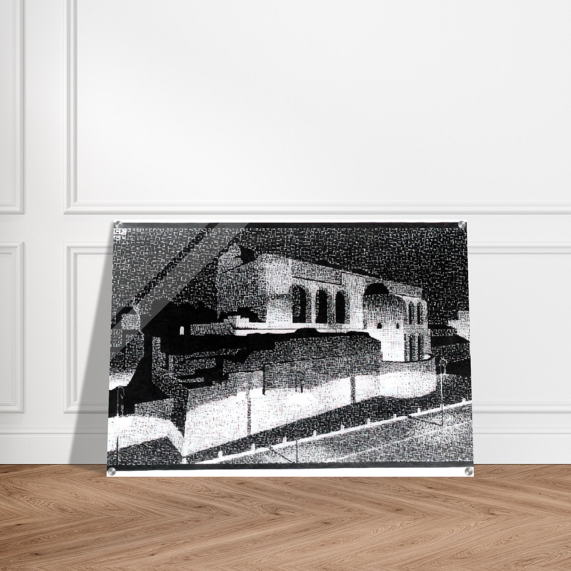 NOCTURNAL ROME BASILICA OF CONSTANTINE - MC Escher Acrylic Print - 70x100 cm / 28x40″ inches | MC Escher Wall Art | MC Escher Prints