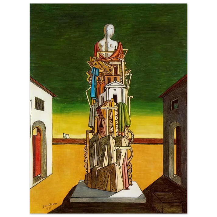 Giorgio de Chirico - THE GREAT METAPHYSICIAN 1971  75x100 cm / 30x40inches Fine Art Poster
