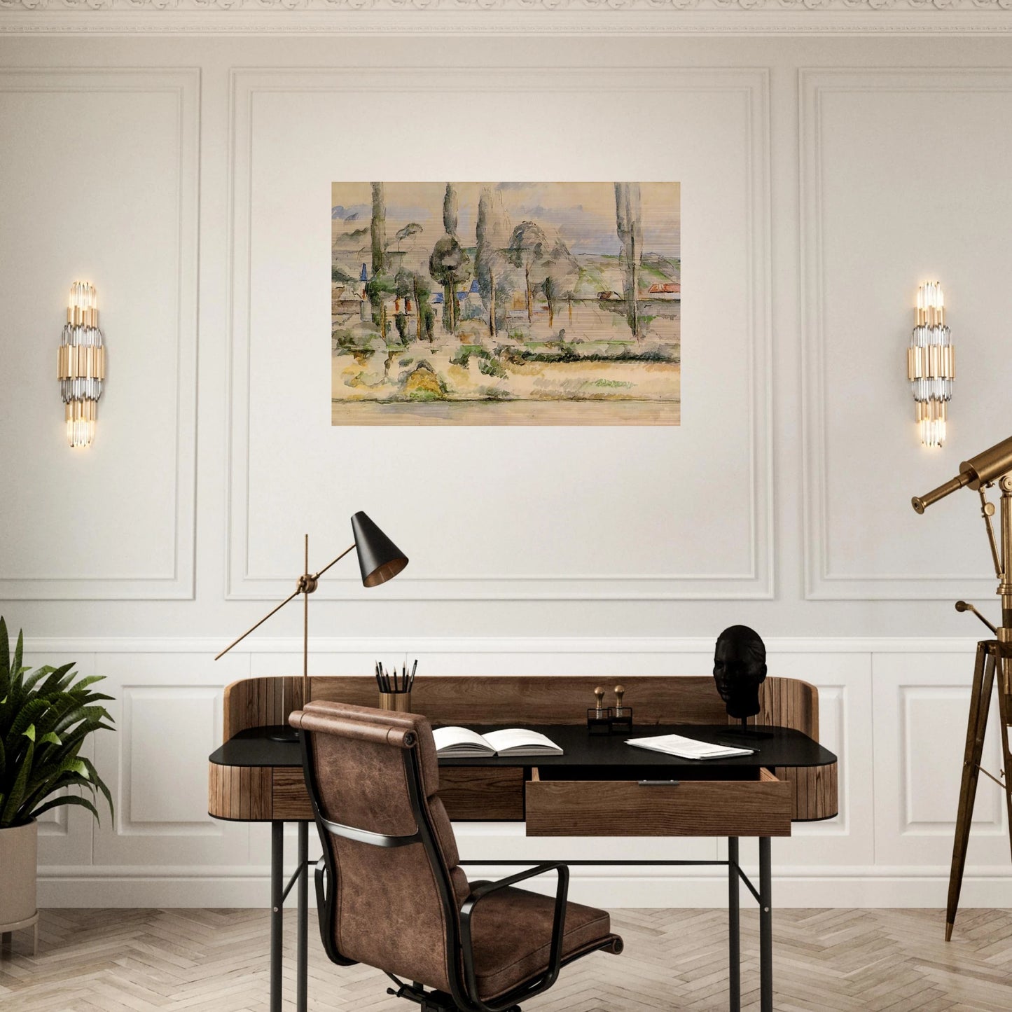 Chateau de Madan - Paul Cézanne Brushed Aluminum Print - 70x100 cm / 28x40 inches | Paul Cézanne Aluminum Print | Paul Cézanne Prints