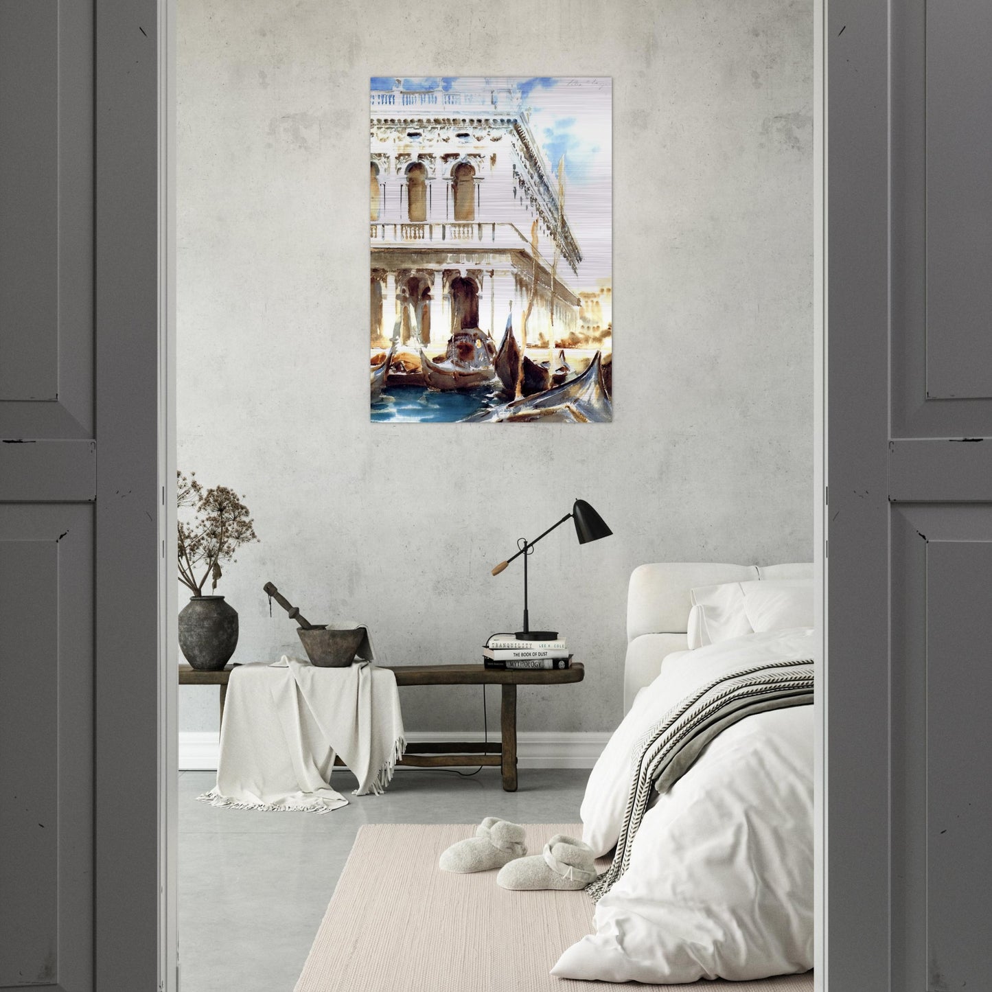 The Libreria - John Singer Sargent Brushed Aluminum Print - 70x100 cm / 28x40 inches | John Singer Sargent Aluminum Print | John Singer Sargent Prints