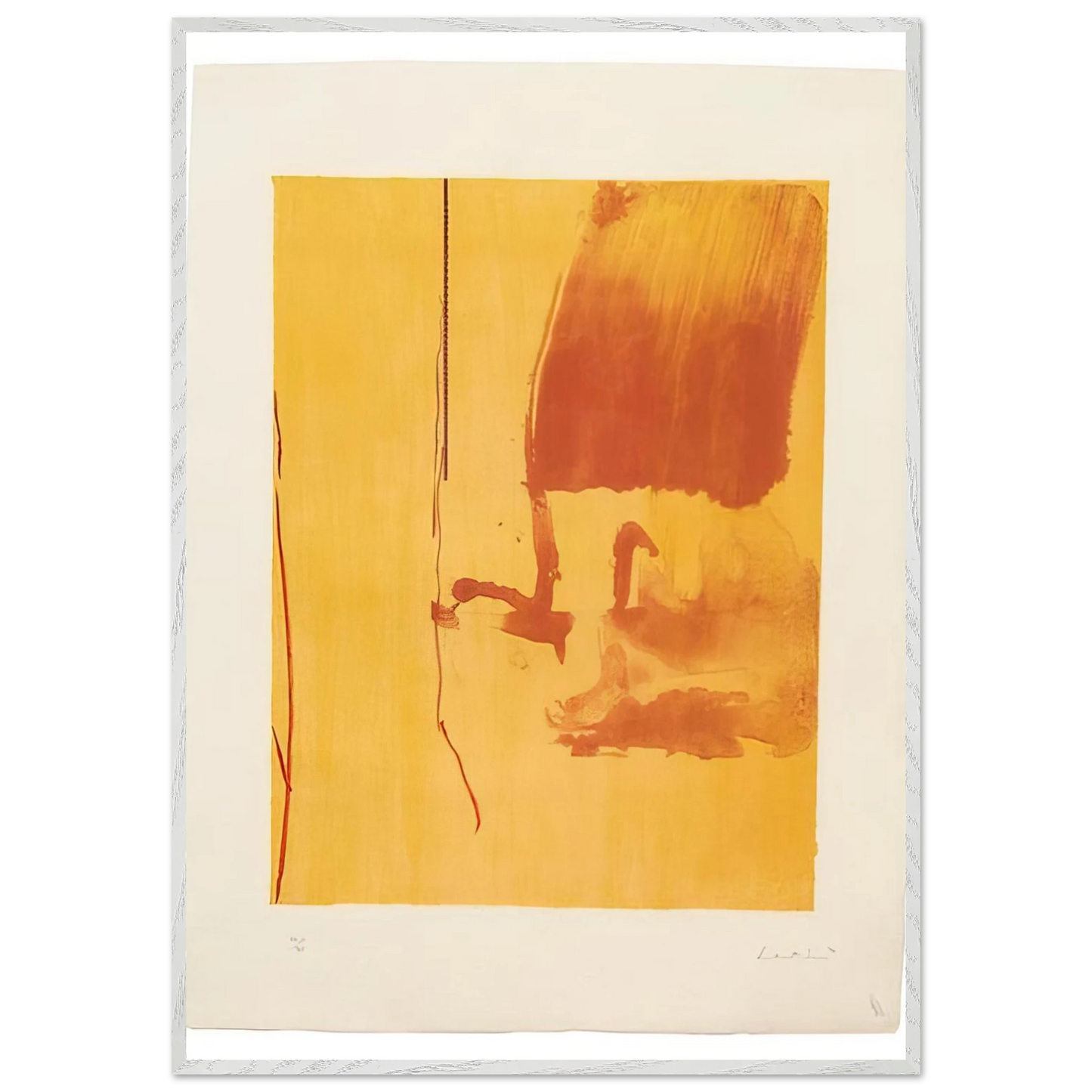 Helen Frankenthaler - Harvest - 1976 Wall art - A1 (59.4 x 84.1  cm) - Premium Wooden Framed Poster With Fine Art Paper-canvas - White frame