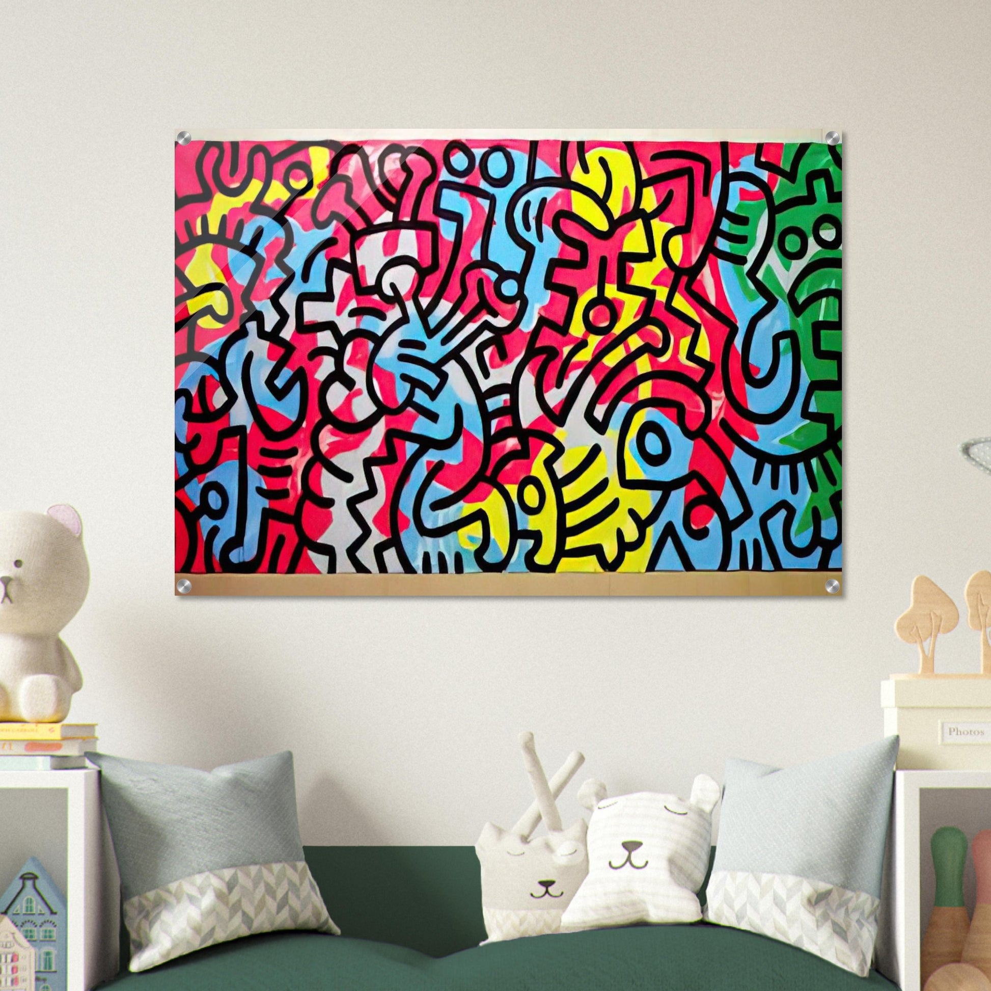 UNTITLED 1987 - Keith Haring Acrylic Print - 70x100 cm / 28x40″ inches