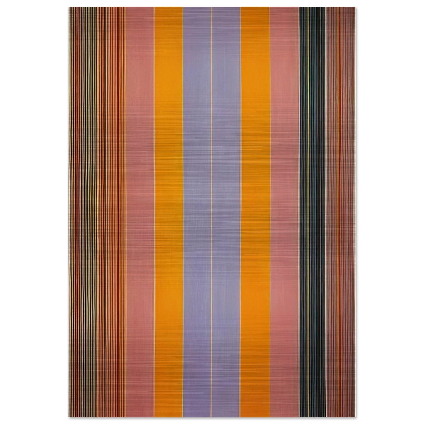 Blue Broad Jump - 1960 - Gene Davis Brushed Aluminum Print - 70x100 cm / 28x40 inches | Gene Davis Aluminum Print | Gene Davis Prints