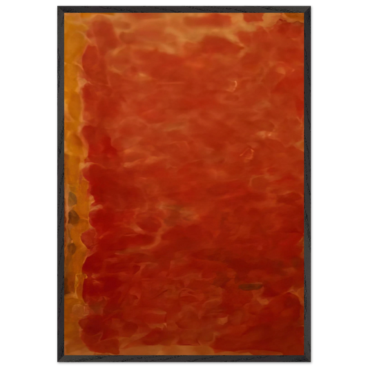 Black and Red - Sam Francis 70x100 cm / 28x40 inches Framed Art Print – Black Wooden Frame