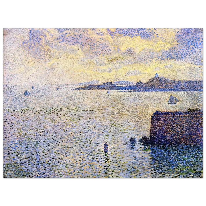 Theo van Rysselberghe - SAILBOATS AND ESTUARY 1892  75x100 cm / 30x40inches Fine Art Poster