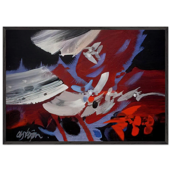 VIENTOS 1989 - Alejandro Obregon 70x100 cm / 28x40 inches Framed Art Print – Black Wooden Frame