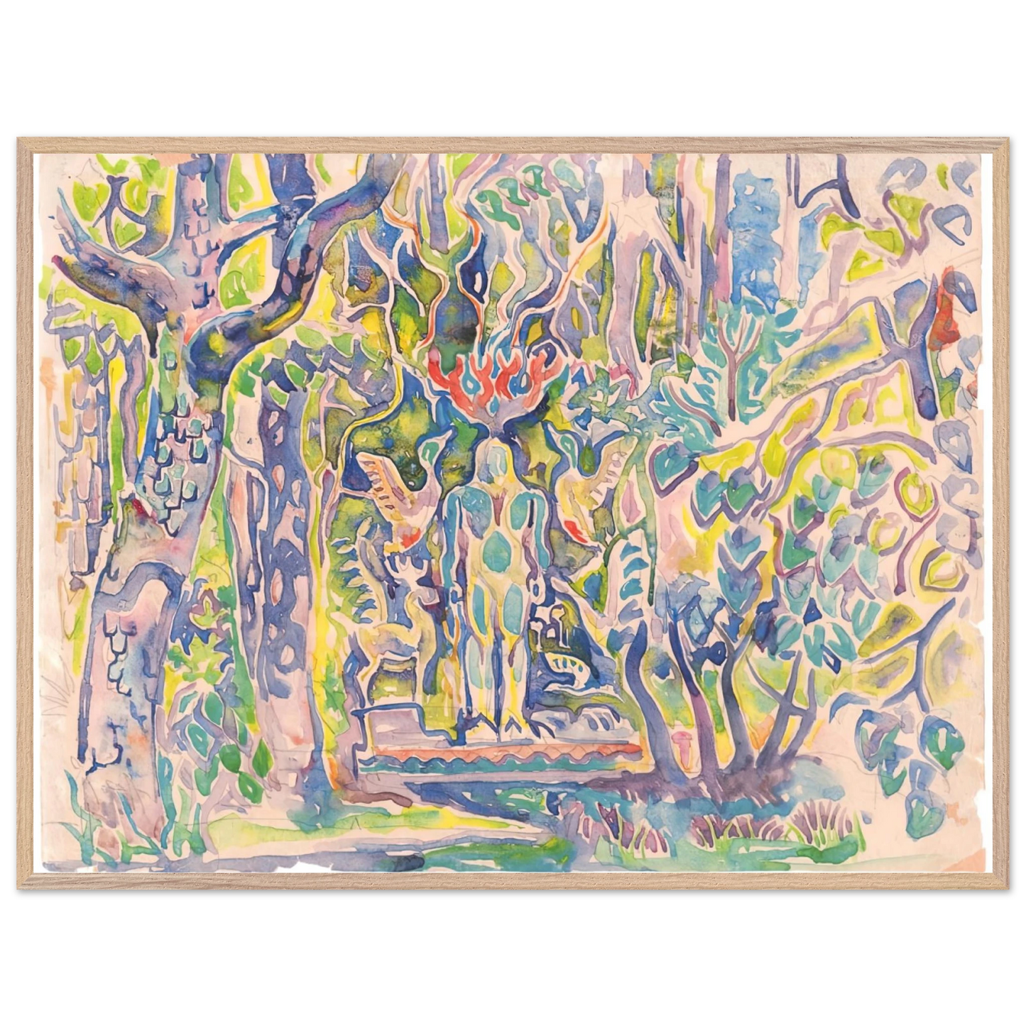 Walter Inglis Anderson - Walter Anderson Wall art - A2 (42 x 59.4  cm) - Premium Wooden Framed Poster With Fine Art Paper-canvas - Black frame
