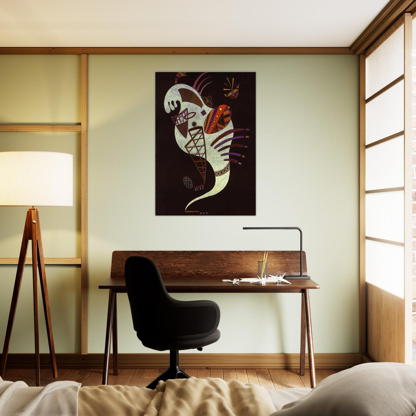 WHITE FIGURE 1943 - Wassily Kandinsky Brushed Aluminum Print - 70x100 cm / 28x40 inches | Wassily Kandinsky Aluminum Print | Wassily Kandinsky Prints