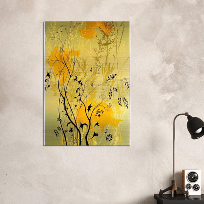 Wild Flowers - Eyvind Earle Brushed Aluminum Print - 70x100 cm / 28x40 inches | Eyvind Earle Aluminum Print | Eyvind Earle Prints